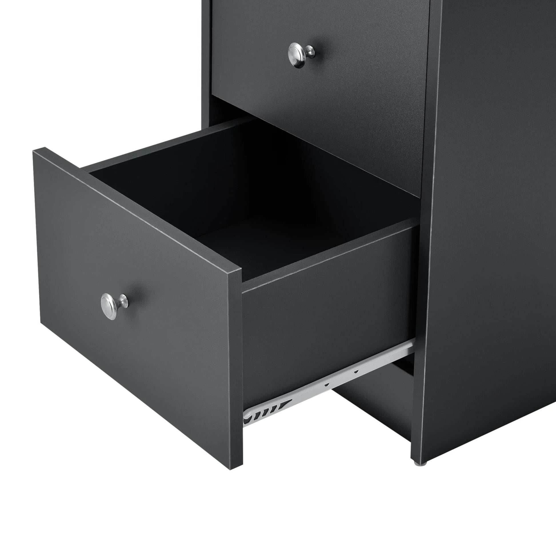In And OutdoorMatch Bureau Genoveva - Met 3 Laden - 120x49x72 cm - Donkergrijs en Houtkleurig - Spaanplaat - Stijlvol design Desk