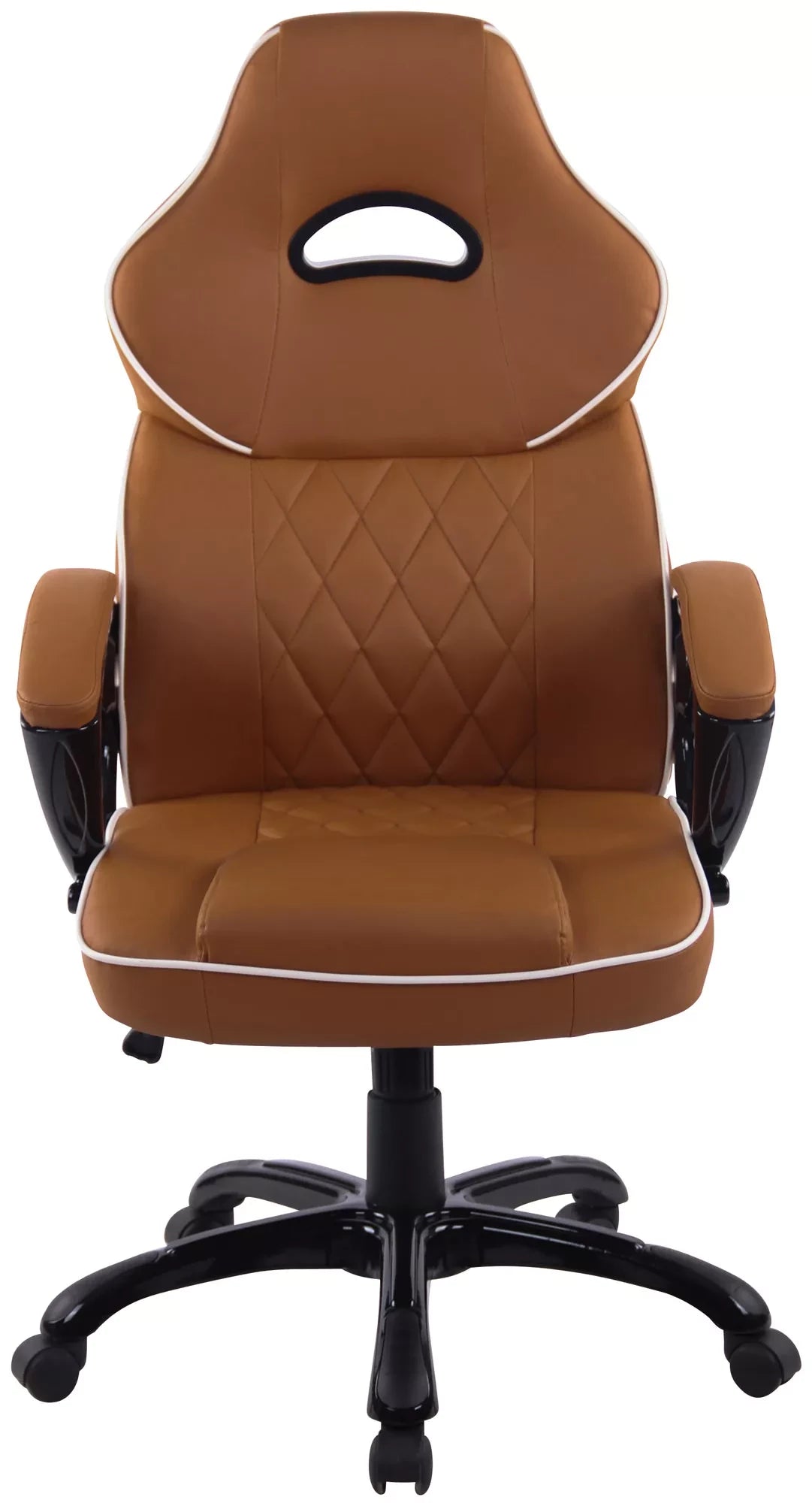 In And OutdoorMatch Bureaustoel Ahmad - bruin - kunstleer - Ergonomisch - ultra comfortabel - In hoogte verstelbaar - 52x50x124cm Bureaustoel