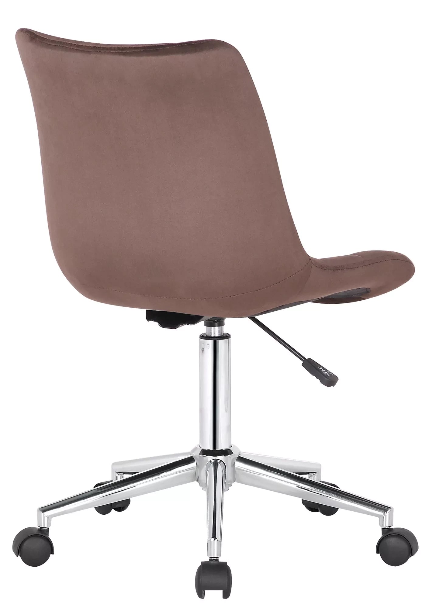 In And OutdoorMatch Bureaustoel Antonette - Stof - Velvet Brown - Ergonomisch - 46x40x96cm Hoogte Verstelbaar - Zithoogte 44 - 59 cm - Modern Design Bureaustoel