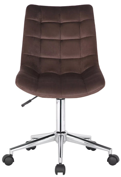 In And OutdoorMatch Bureaustoel Antonette - Stof - Velvet Brown - Ergonomisch - 46x40x96cm Hoogte Verstelbaar - Zithoogte 44 - 59 cm - Modern Design Bureaustoel