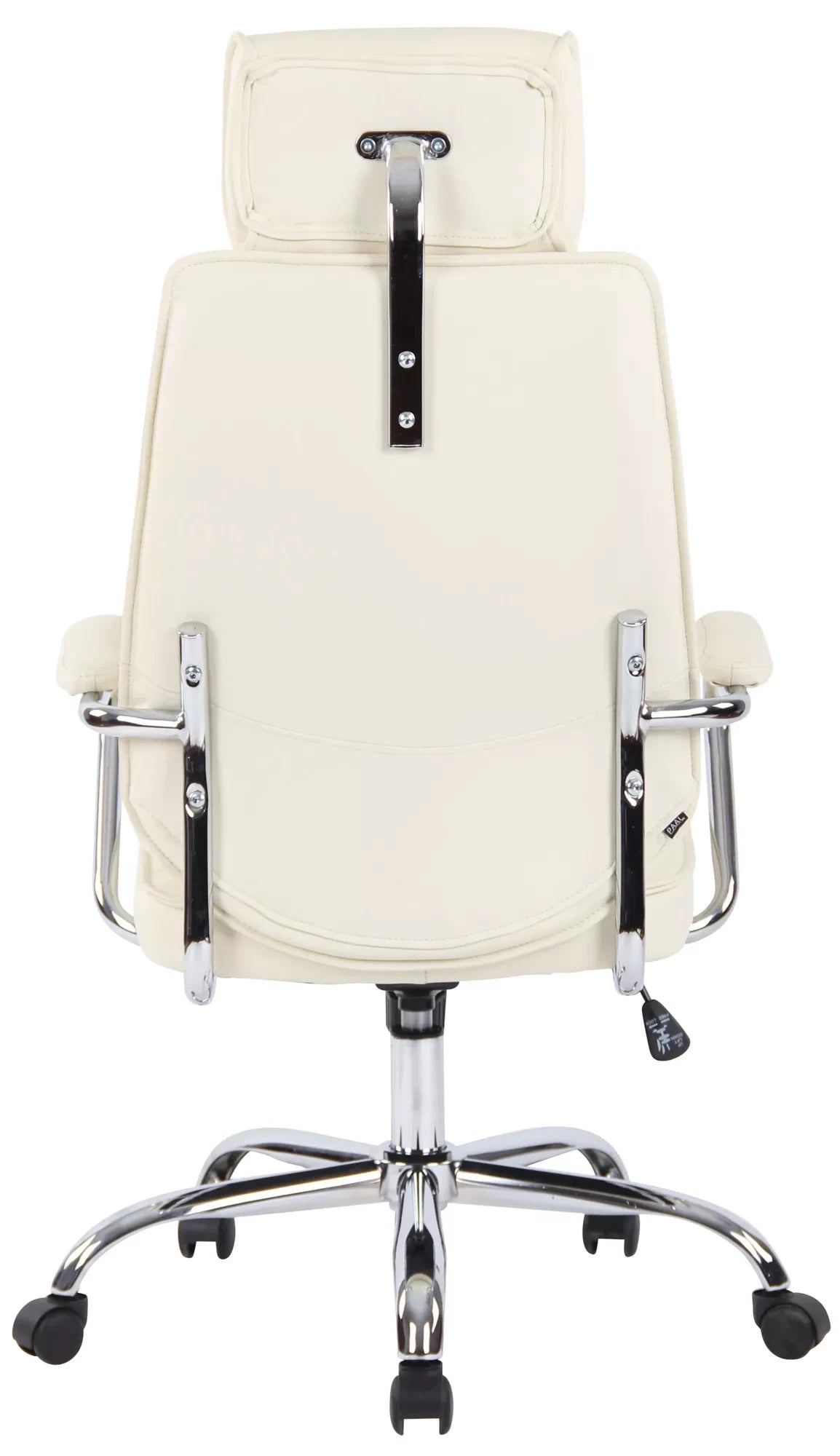 In And OutdoorMatch Bureaustoel Maureen - echt leer - Beige - Ergonomisch - 50x45x128cm Hoogte Verstelbaar - Zithoogte 46 - 57cm - Deluxe Bureaustoel