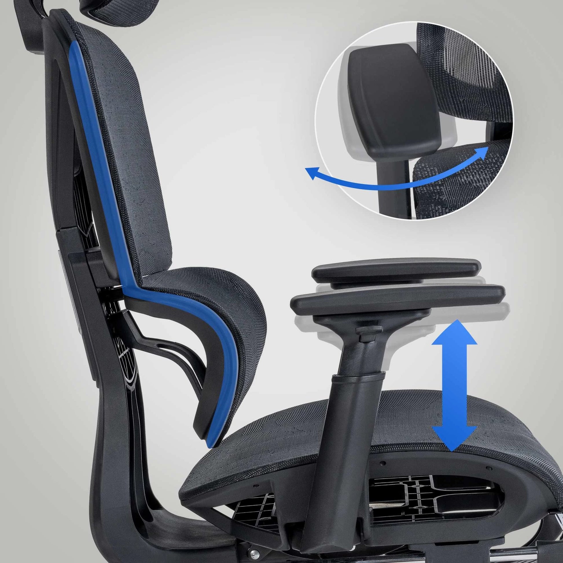In And OutdoorMatch Bureaustoel Ted - Ergonomische stoel - Rugleuning - Werkstoel - Gamingstoel - Elegant ontwerp Bureaustoel