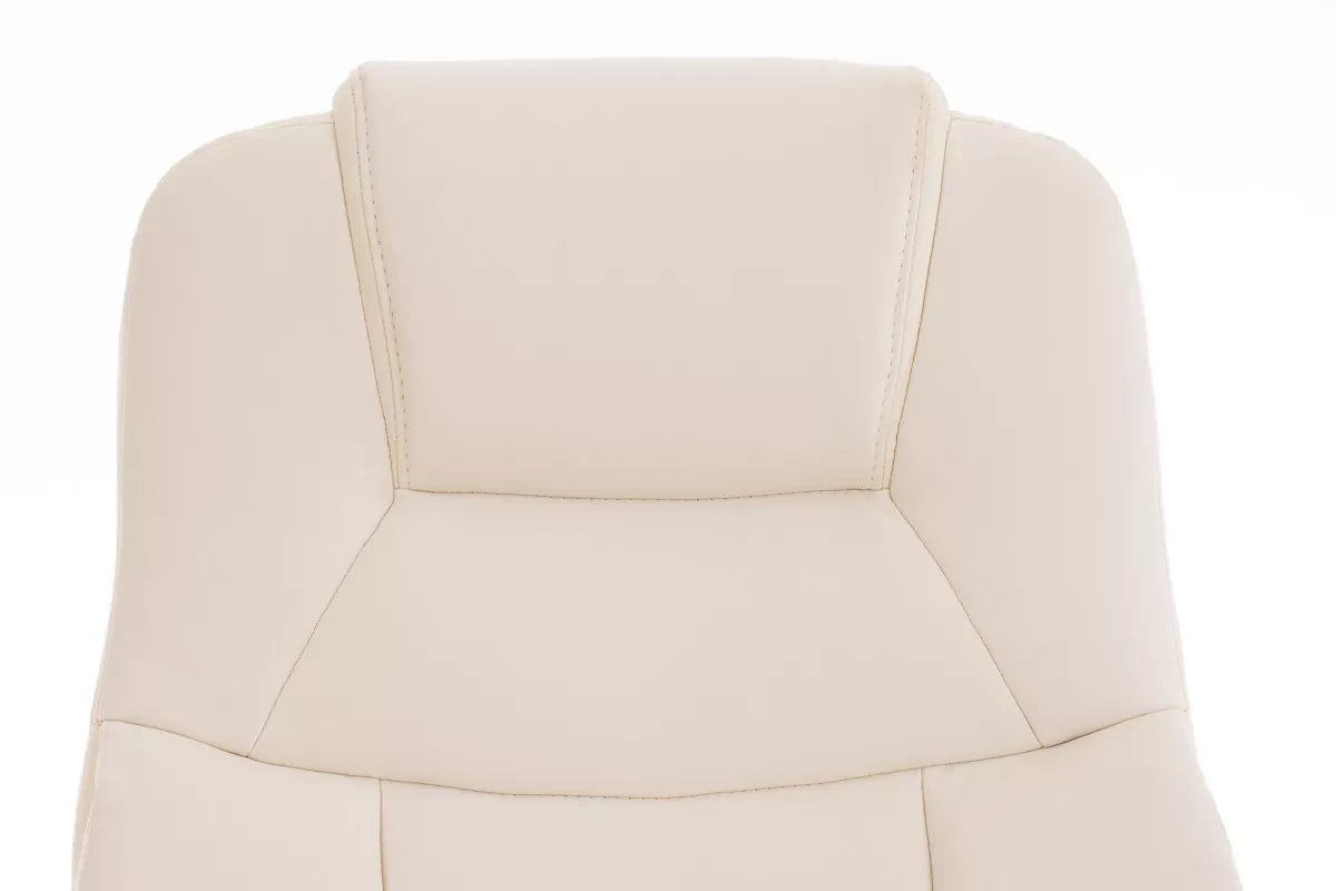 In And OutdoorMatch Deluxe Bureaustoel Brandyn - Imitatieleer - Creme - Ergonomisch - in hoogte verstelbaar Bureaustoel