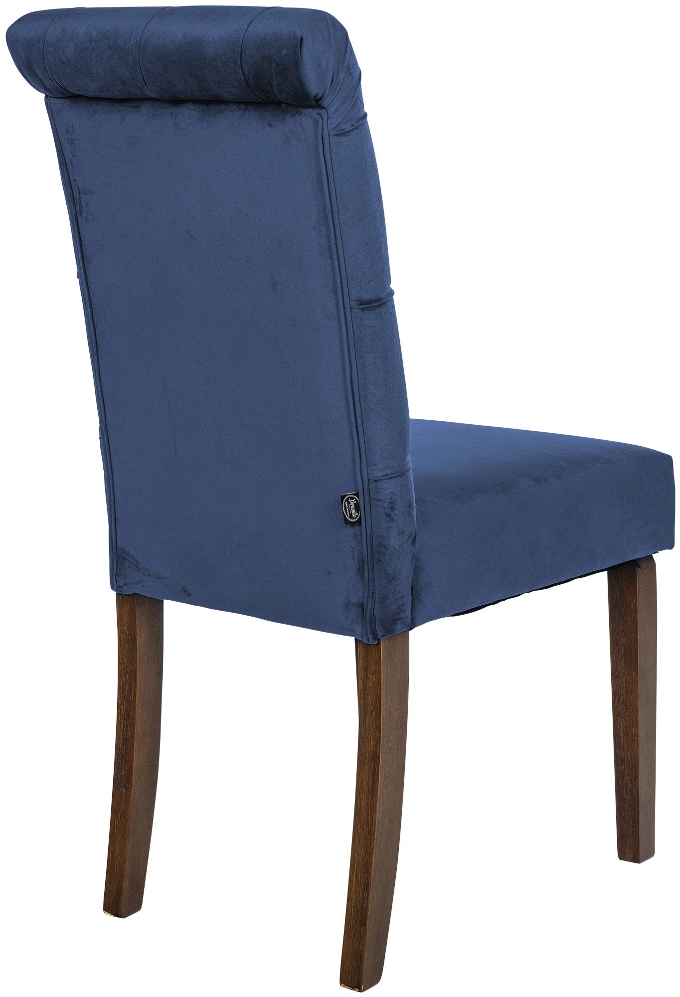 In And OutdoorMatch Eetkamerstoel Amilia - Blauw - Stof - Hoge kwaliteit bekleding - Fluwelen Eetkamerstoel - Vintage Look Eetkamerstoel