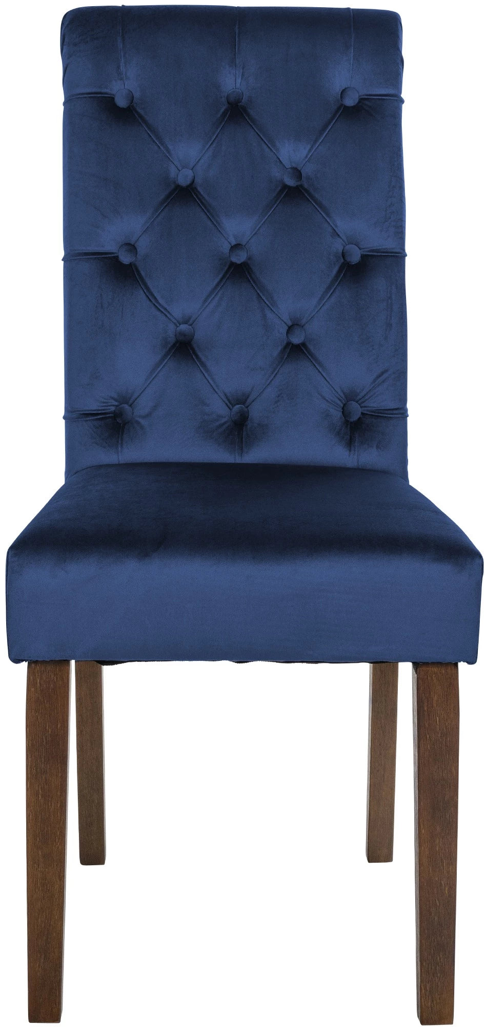 In And OutdoorMatch Eetkamerstoel Amilia - Blauw - Stof - Hoge kwaliteit bekleding - Fluwelen Eetkamerstoel - Vintage Look Eetkamerstoel