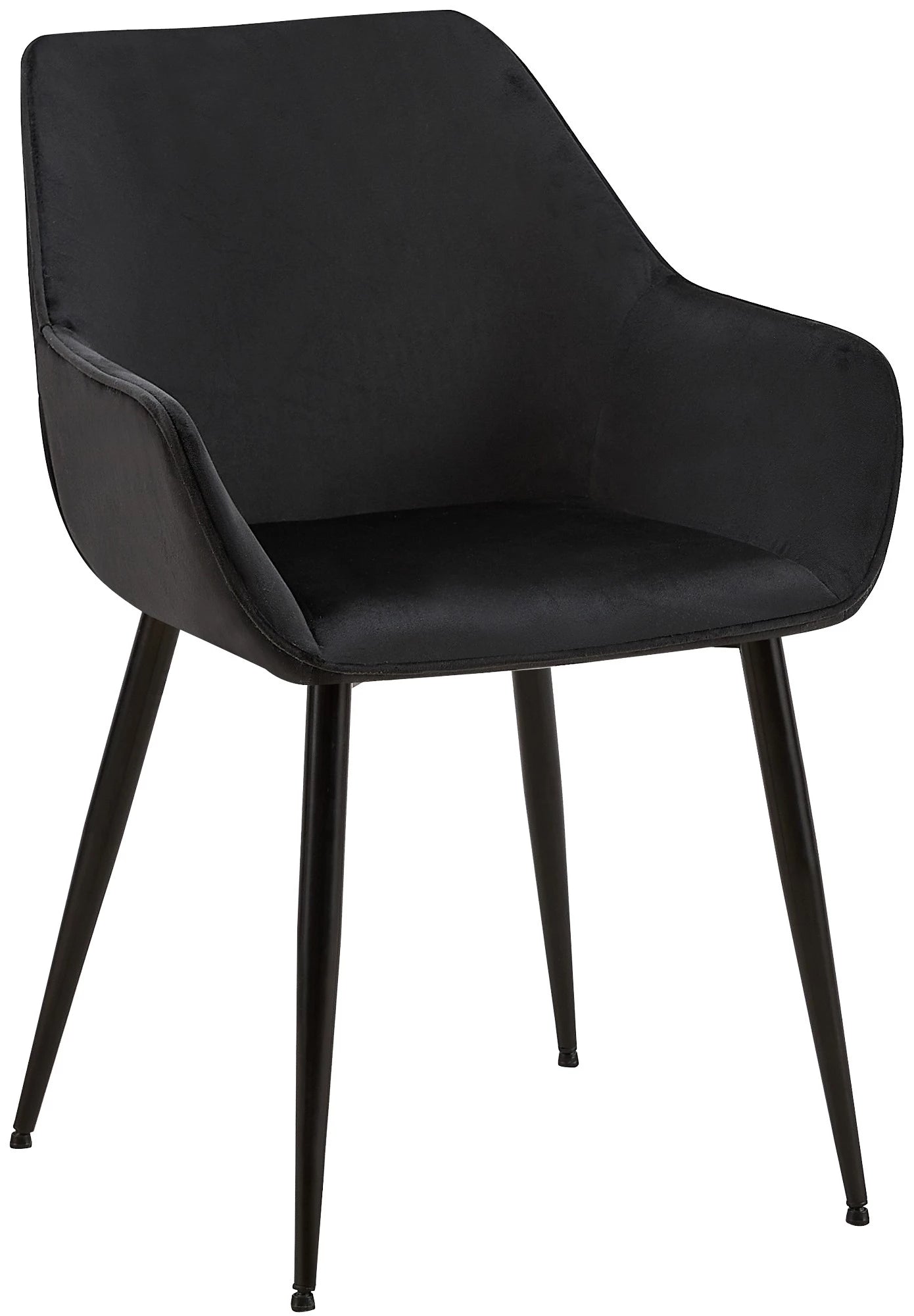 In And OutdoorMatch Eetkamerstoel Callista - Zwart - Stof - Hoge kwaliteit bekleding - Fluwelen Eetkamerstoel - Luxe uitstraling Eetkamerstoel