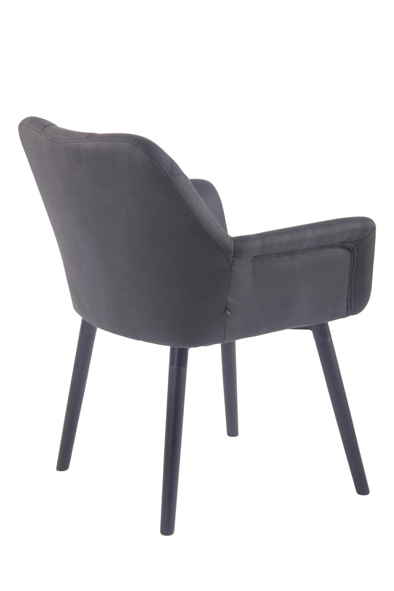 In And OutdoorMatch Eetkamerstoel Katiuska - Zwart - Eetkamerstoel - Kunstleer - Hoge kwaliteit bekleding - Vintage stijl stoel - Luxe eetkamerstoel Eetkamerstoel