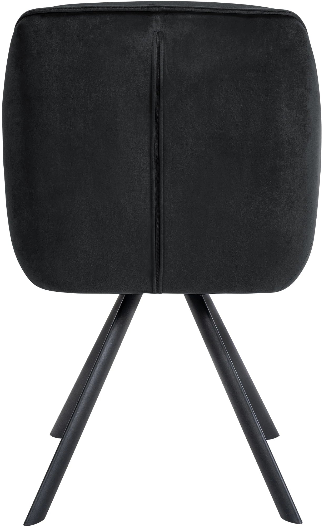In And OutdoorMatch Eetkamerstoel Rico - Zwart - Met Armleuningen - Fluweel - Hoogwaardige Bekleding - Comfortabele en Luxe Eetkamerstoel - Vintage Look Eetkamerstoel