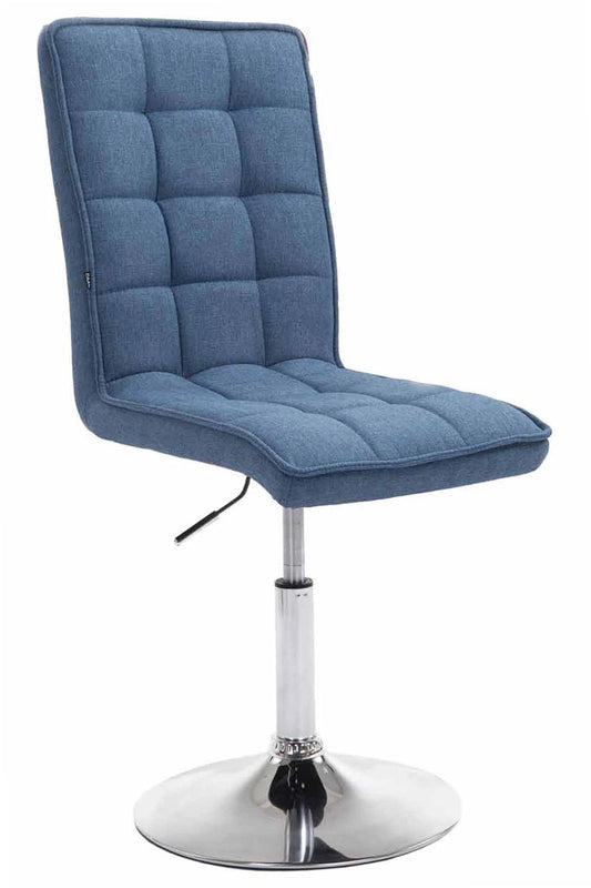 In And OutdoorMatch Eetkamerstoel Scott - Blauw - Eetkamerstoel - Stof - Hoge kwaliteit bekleding - Vintage stijl stoel - Minimalistische eetkamerstoel Eetkamerstoel
