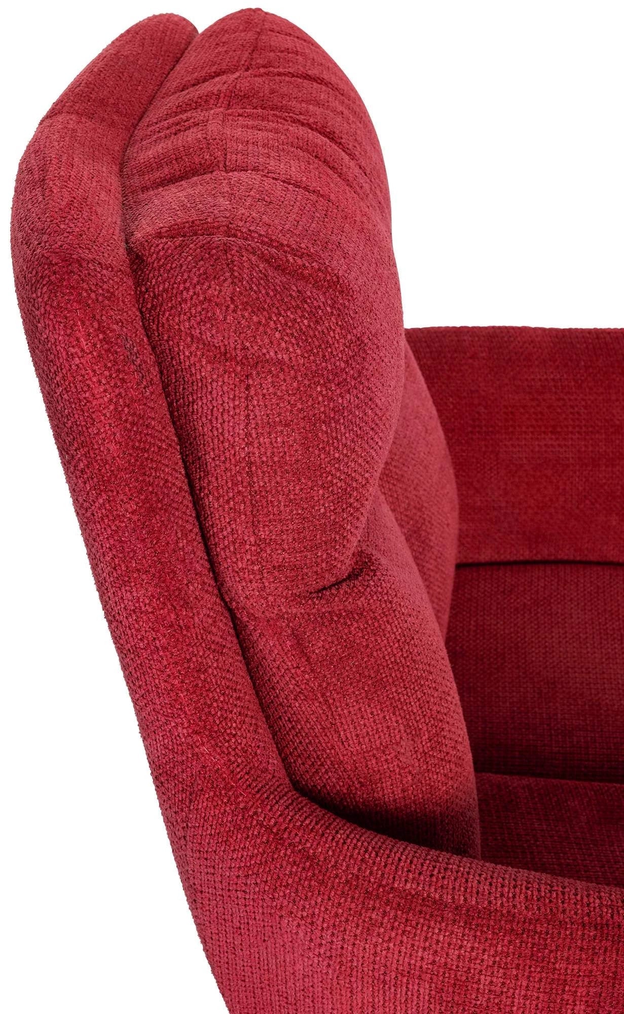 In And OutdoorMatch Eetkamerstoel Sonya - Rood - Stof - Met Armleuning - Hoogwaardige Bekleding - Stijlvolle Eetkamerstoel - Deluxe Look Eetkamerstoel