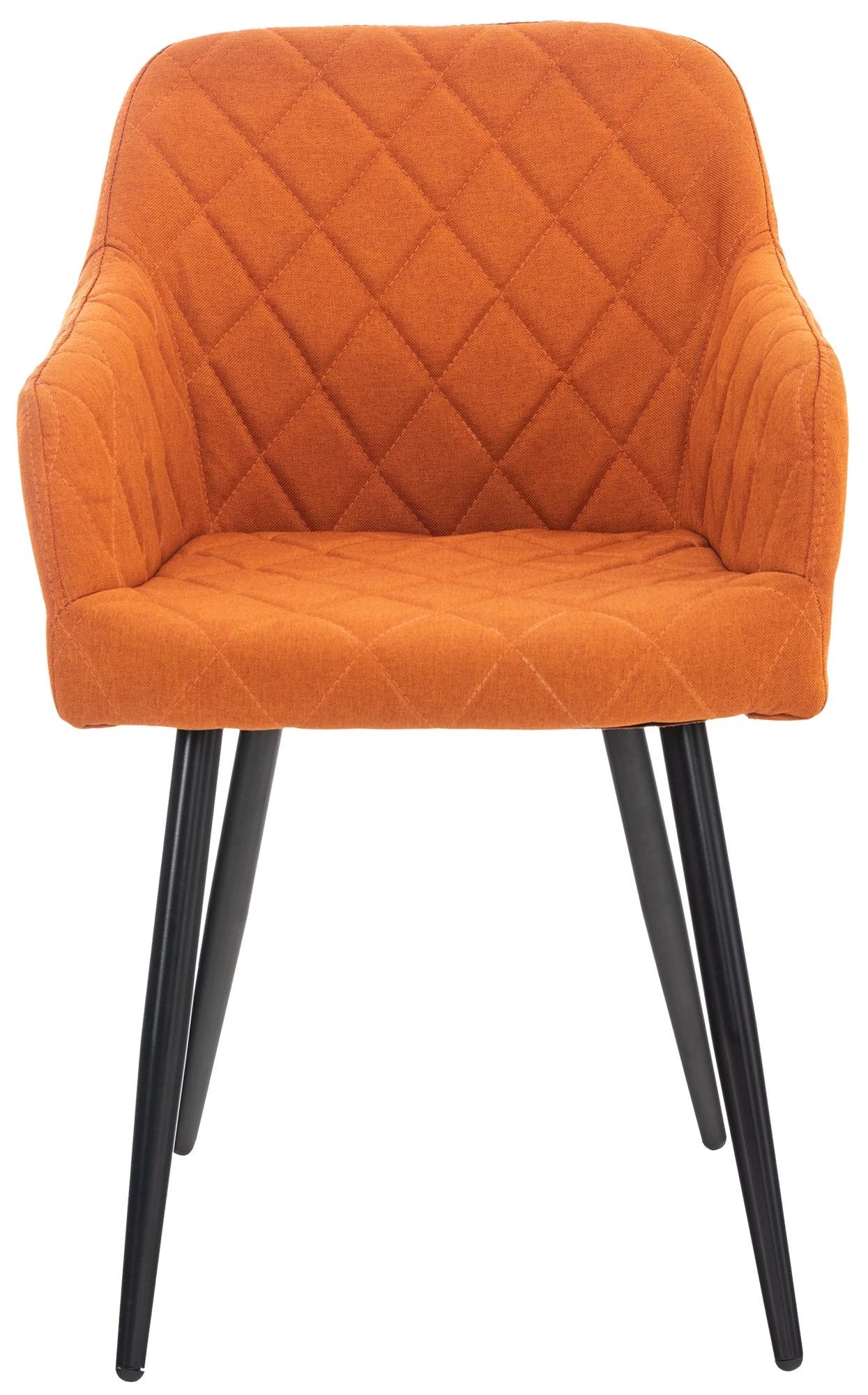 In And OutdoorMatch Eetkamerstoel Wilford - Oranje - Set van 2 - Stof - Hoge kwaliteit bekleding - Stijlvolle eetkamerstoel - Moderne look Eetkamerstoel