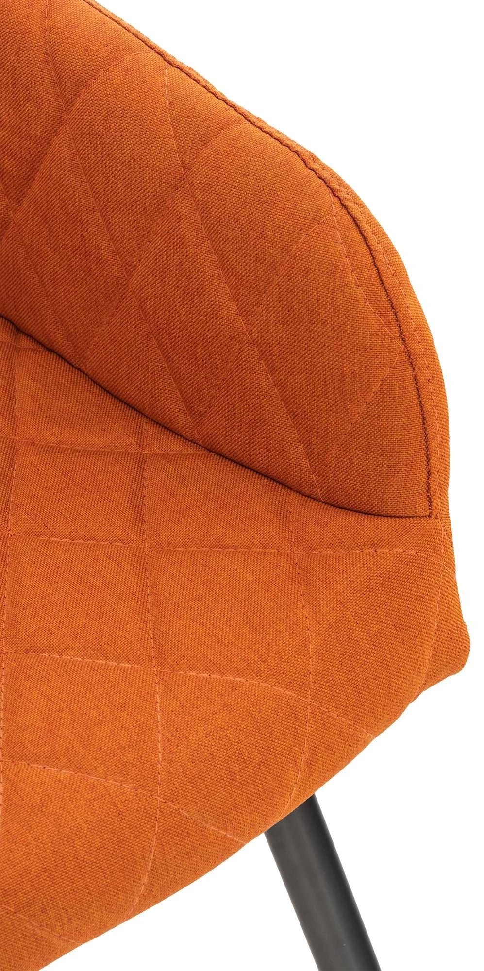 In And OutdoorMatch Eetkamerstoel Wilford - Oranje - Set van 2 - Stof - Hoge kwaliteit bekleding - Stijlvolle eetkamerstoel - Moderne look Eetkamerstoel