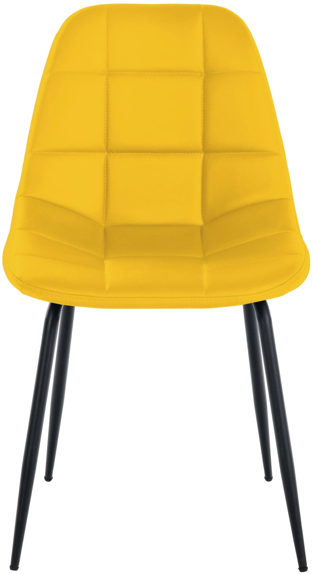 In And OutdoorMatch Eetkamerstoelen Bridger - Geel - Set van 2 - Kunstleer - Hoogwaardige bekleding - Luxe eetkamerstoel - Stijlvolle uitstraling Eetkamerstoel