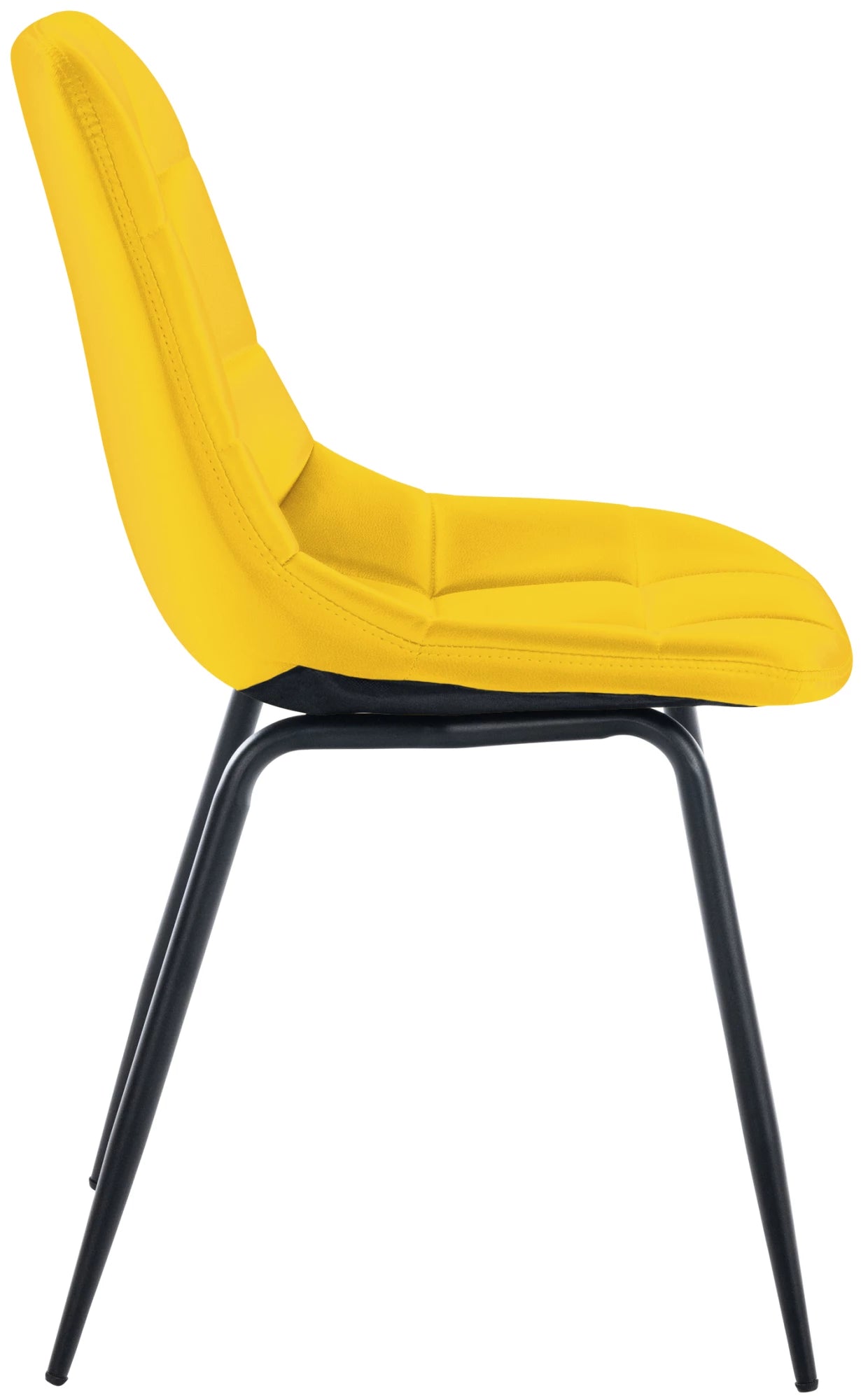 In And OutdoorMatch Eetkamerstoelen Bridger - Geel - Set van 2 - Kunstleer - Hoogwaardige bekleding - Luxe eetkamerstoel - Stijlvolle uitstraling Eetkamerstoel