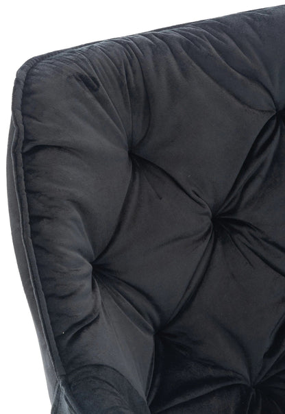 In And OutdoorMatch Eetkamerstoelen Idony - Zwart - Set van 2 - Fluweel - Hoogwaardige bekleding - Luxe eetkamerstoel - Stijlvolle uitstraling Eetkamerstoel