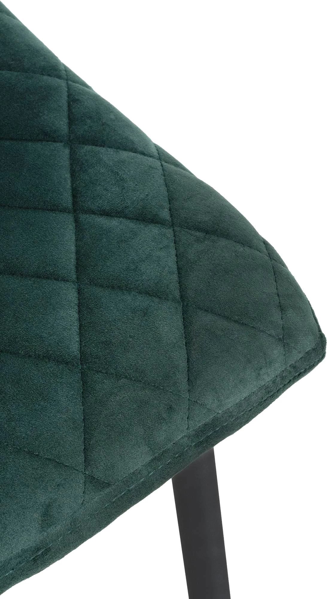 In And OutdoorMatch Eetkamerstoelen Jacinth - Groen - Set van 4 - Fluweel - Hoge kwaliteit bekleding - Luxe eetkamerstoelen - Stijlvolle uitstraling Eetkamerstoel