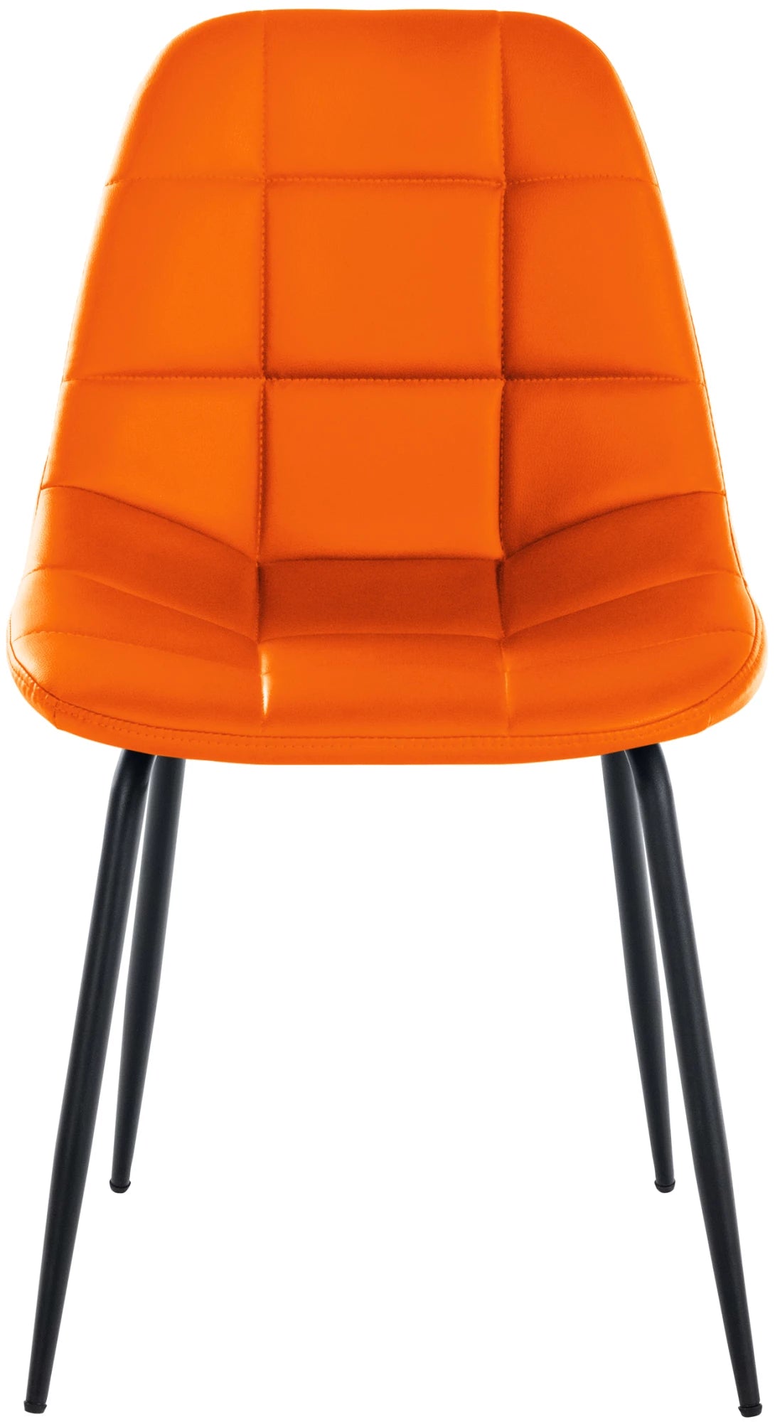 In And OutdoorMatch Eetkamerstoelen Layla - Oranje - Set van 2 - Kunstleer - Hoogwaardige bekleding - Luxe eetkamerstoel - Stijlvolle uitstraling Eetkamerstoel