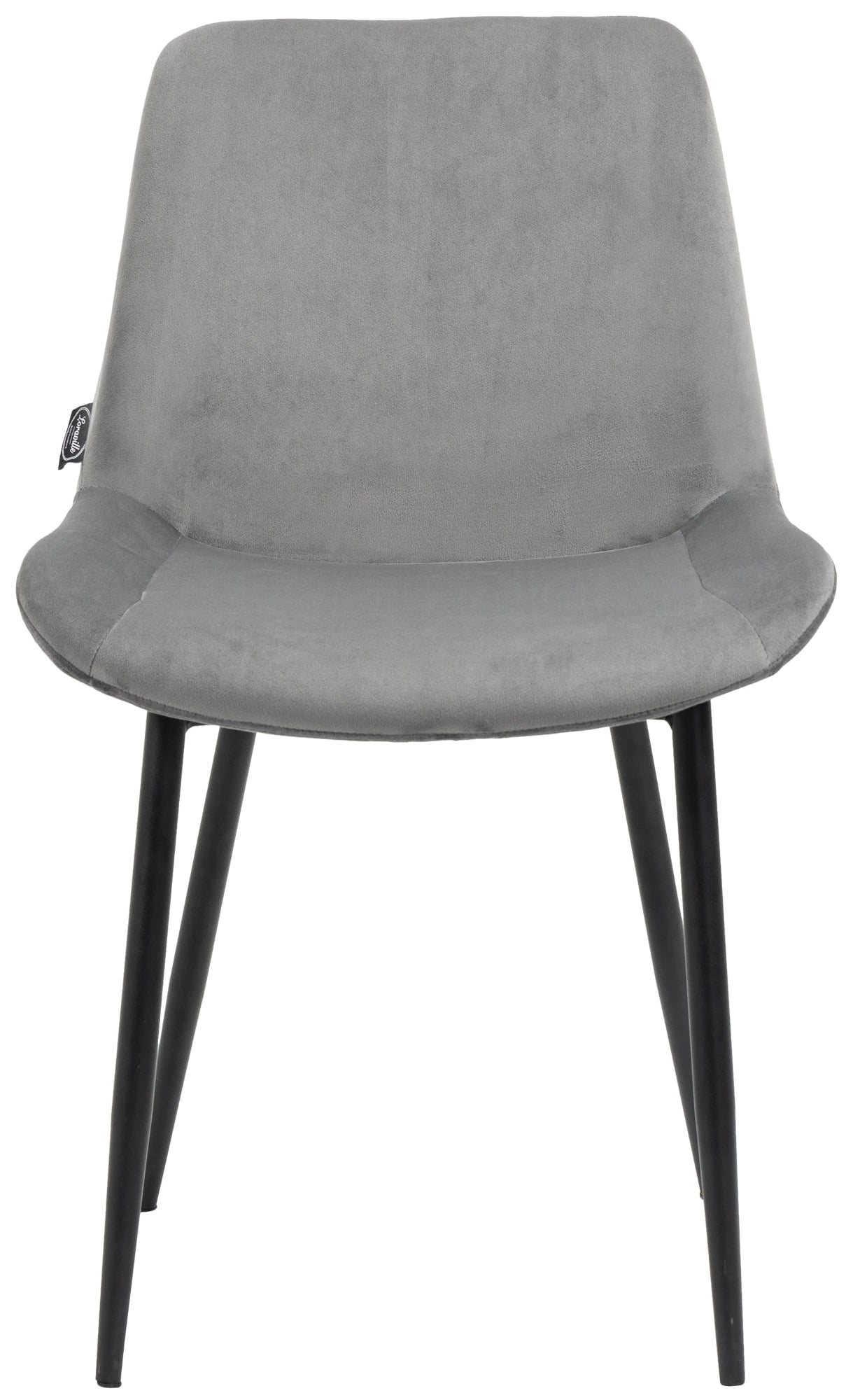 In And OutdoorMatch Eetkamerstoelen Zoe - Grijs - Set van 2 - Fluweel - Hoge kwaliteit bekleding - Stijlvolle eetkamerstoelen - Luxe uitstraling Eetkamerstoel