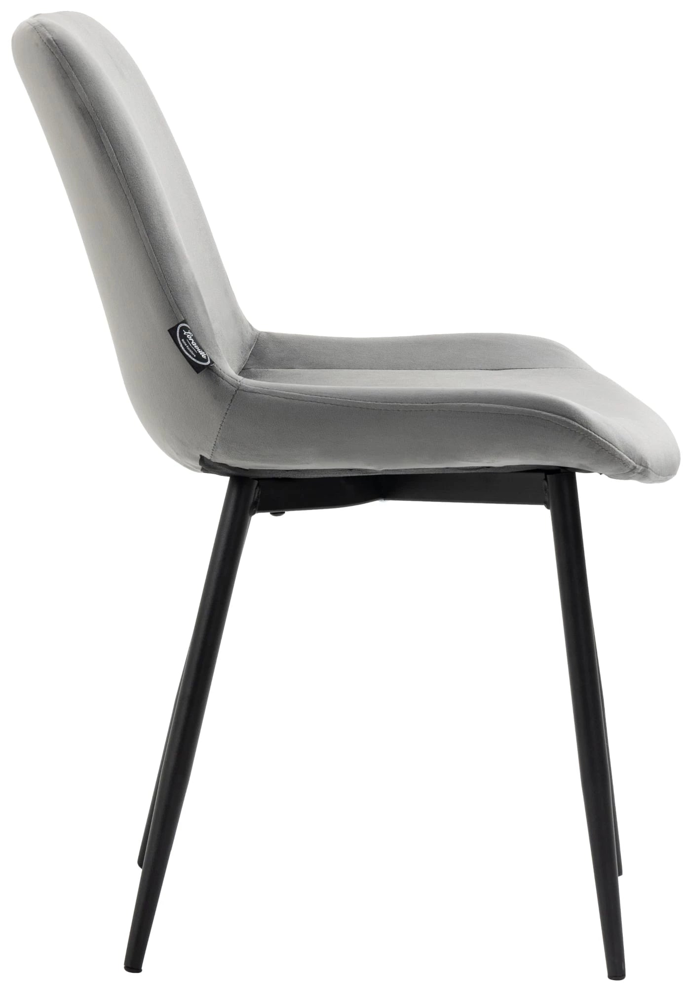 In And OutdoorMatch Eetkamerstoelen Zoe - Grijs - Set van 2 - Fluweel - Hoge kwaliteit bekleding - Stijlvolle eetkamerstoelen - Luxe uitstraling Eetkamerstoel