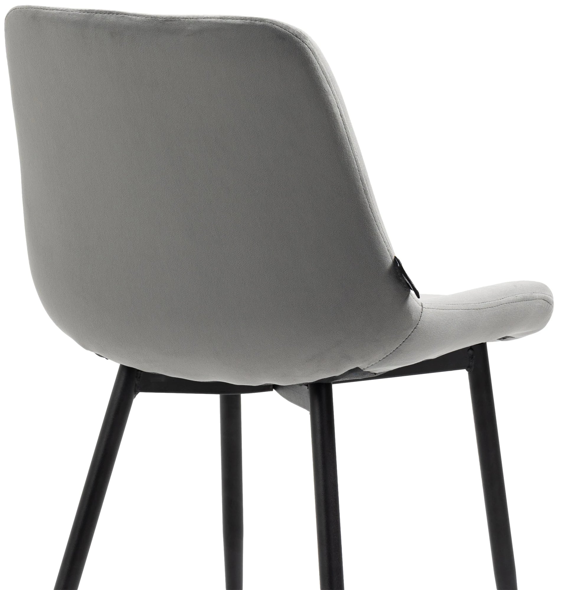 In And OutdoorMatch Eetkamerstoelen Zoe - Grijs - Set van 2 - Fluweel - Hoge kwaliteit bekleding - Stijlvolle eetkamerstoelen - Luxe uitstraling Eetkamerstoel