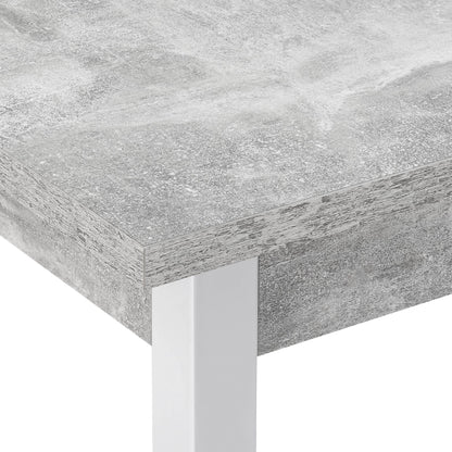 In And OutdoorMatch Eettafel Brianne - 120x60x75 cm - Betonkleurig en Wit - MDF - Stijlvol Design Eettafel/ Eetkamertafel