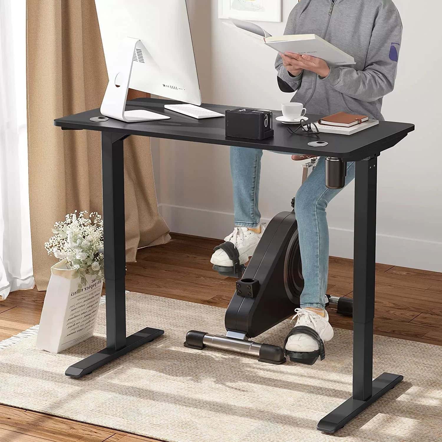In And OutdoorMatch Elektrisch zit-sta bureau Anđelo - Hoogte verstelbaar 73-114cm - Industrieel - 100kg draagvermogen - 70x140cm Desk