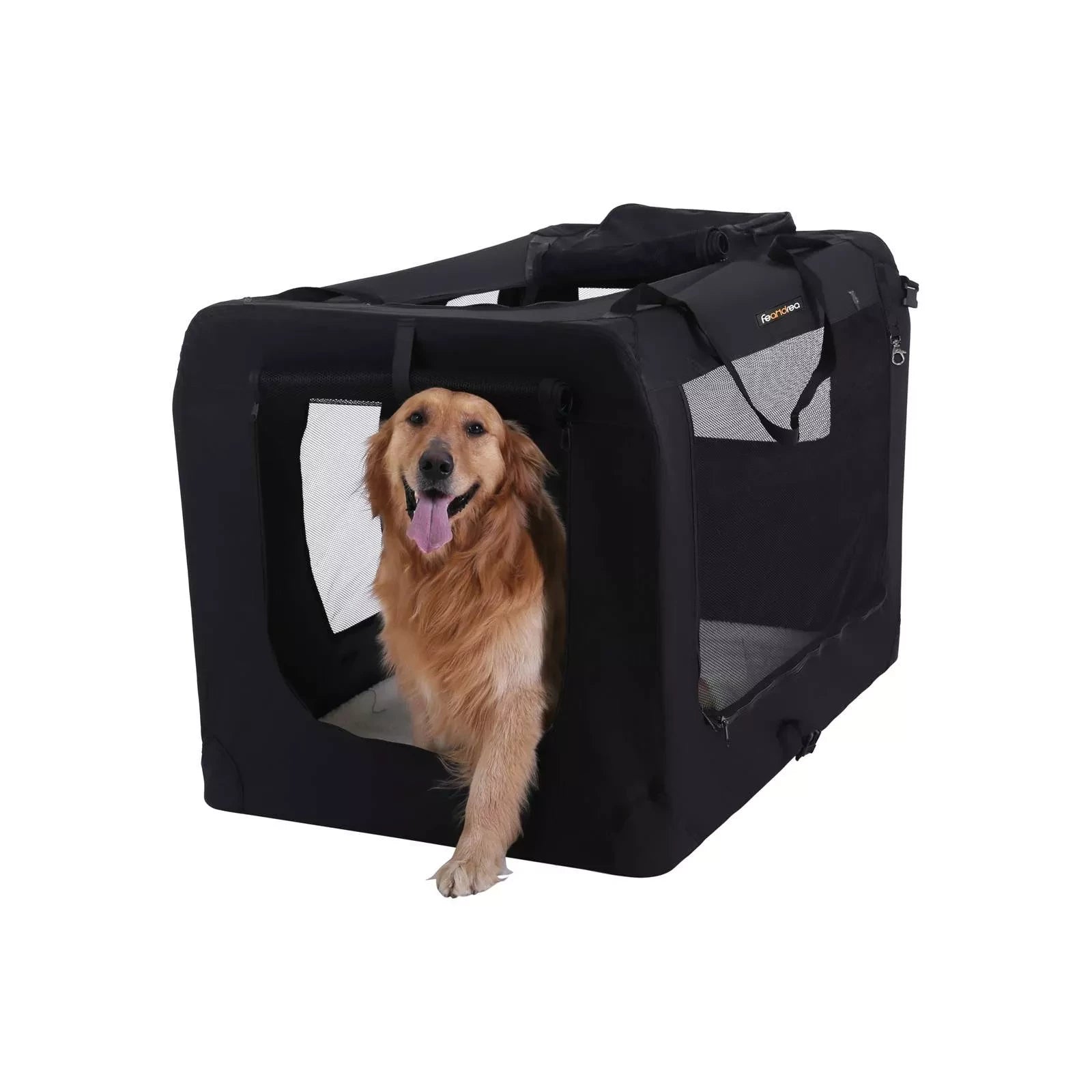 In And OutdoorMatch Hondenbench XXL deluxe Joska - Bench voor honden - Opvouwbaar - Zwart - 69x102x69cm Honden Bench