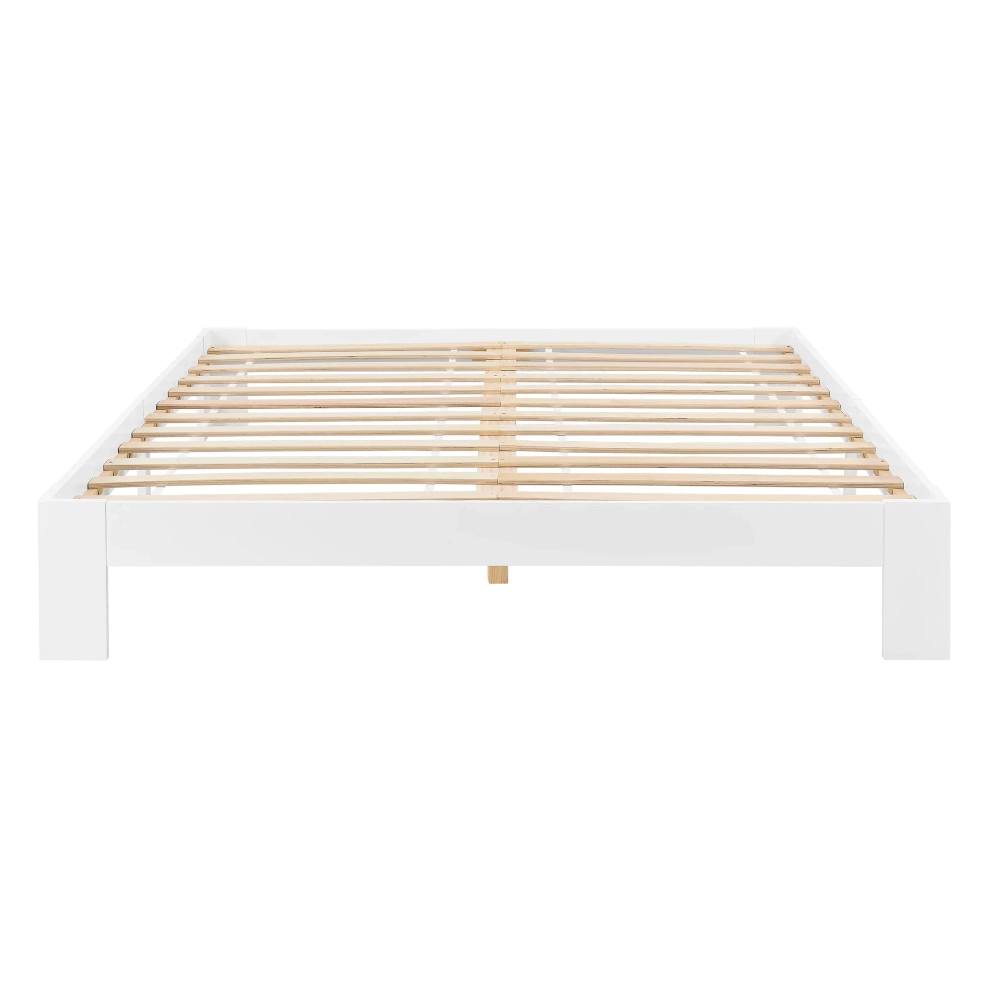 In And OutdoorMatch Houten Bed Doug - Grenen - Met Bedbodem - 140x200 cm - Wit - Snelle Montage bed twee personen
