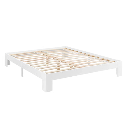 In And OutdoorMatch Houten Bed Doug - Grenen - Met Bedbodem - 140x200 cm - Wit - Snelle Montage bed twee personen
