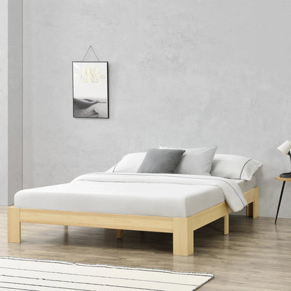 In And OutdoorMatch Houten Bed Kristin - Grenen - Met Bedbodem - 140x200 cm - Houtkleurig - Snelle Montage bed twee personen