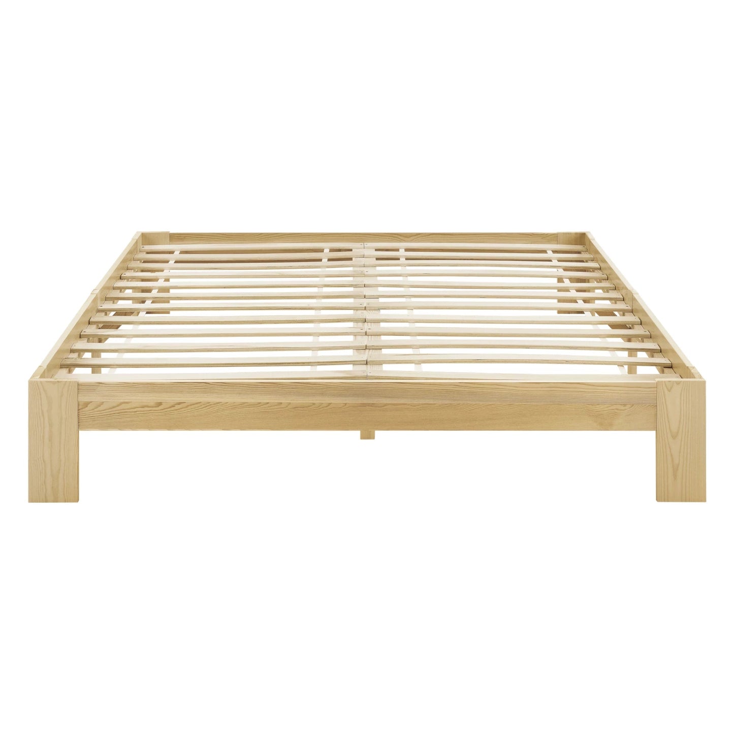 In And OutdoorMatch Houten Bed Kristin - Grenen - Met Bedbodem - 140x200 cm - Houtkleurig - Snelle Montage bed twee personen