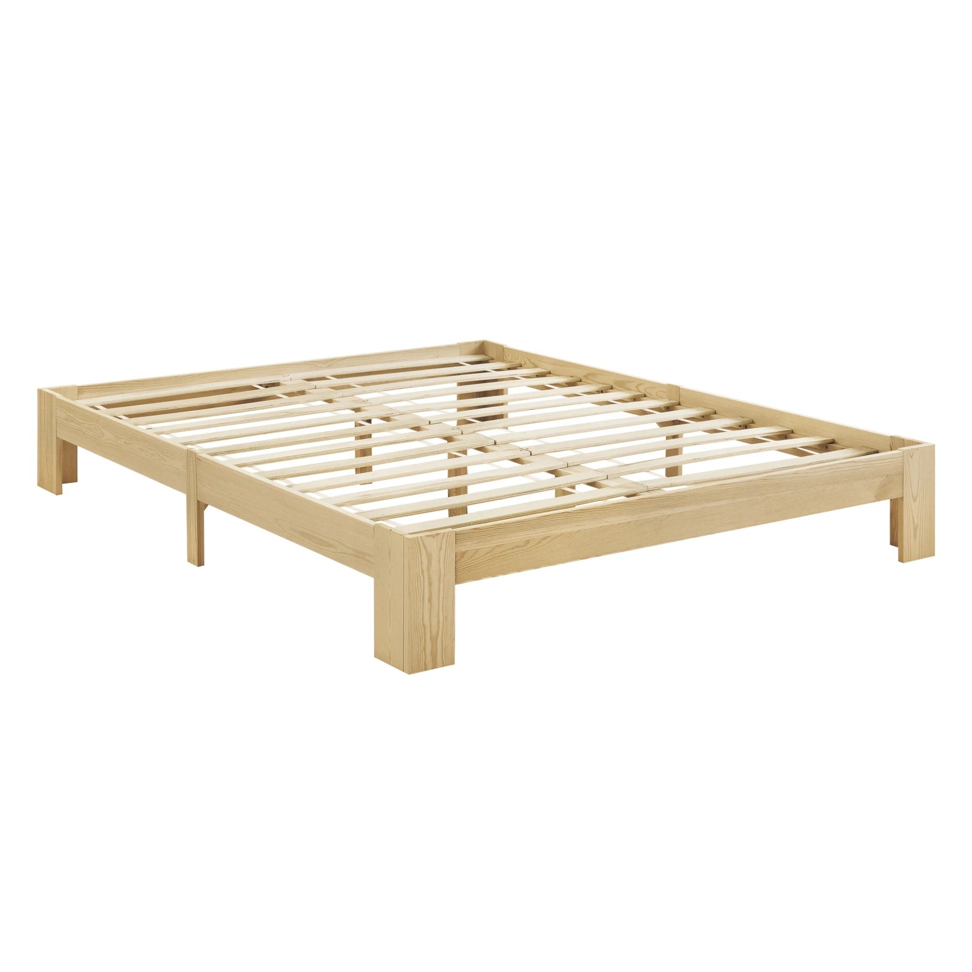 In And OutdoorMatch Houten Bed Kristin - Grenen - Met Bedbodem - 140x200 cm - Houtkleurig - Snelle Montage bed twee personen