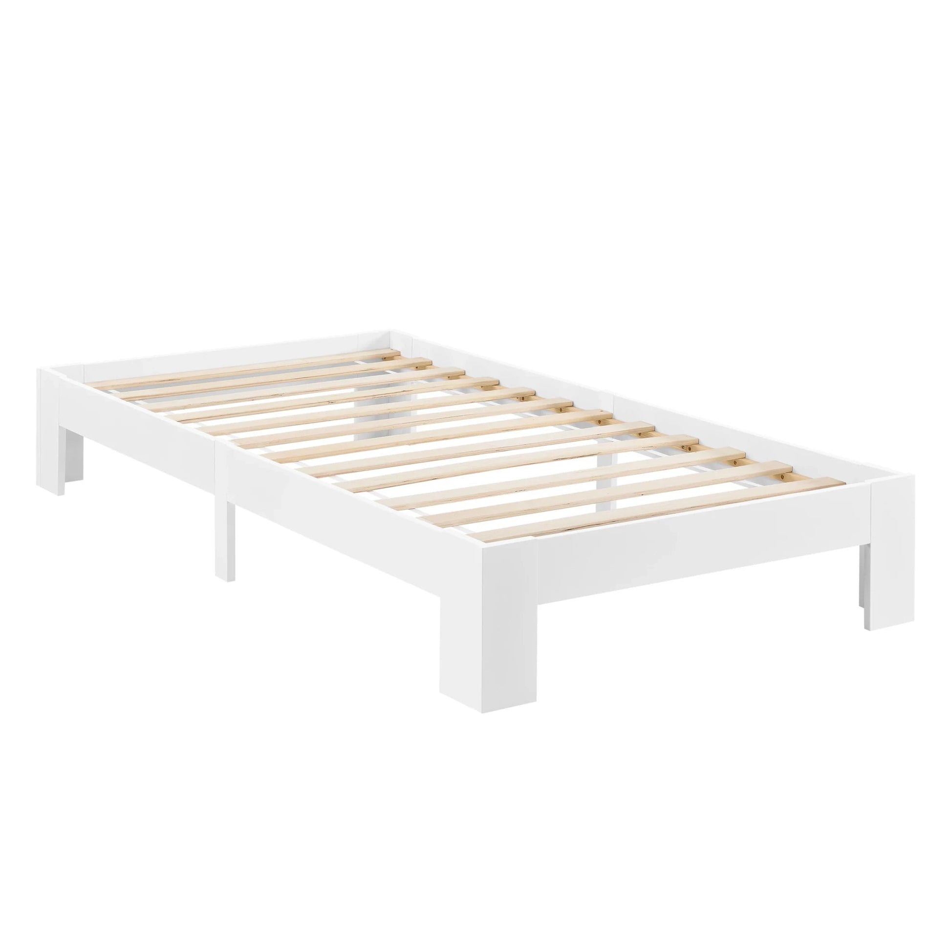 In And OutdoorMatch Houten Bed Robin - Grenen - Met Bedbodem - 100x200 cm - Wit - Snelle Montage Eén persoon slapen