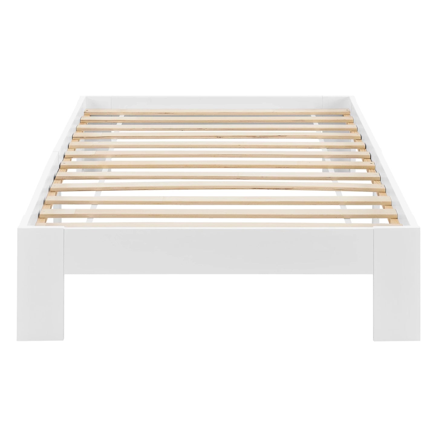 In And OutdoorMatch Houten Bed Robin - Grenen - Met Bedbodem - 100x200 cm - Wit - Snelle Montage Eén persoon slapen