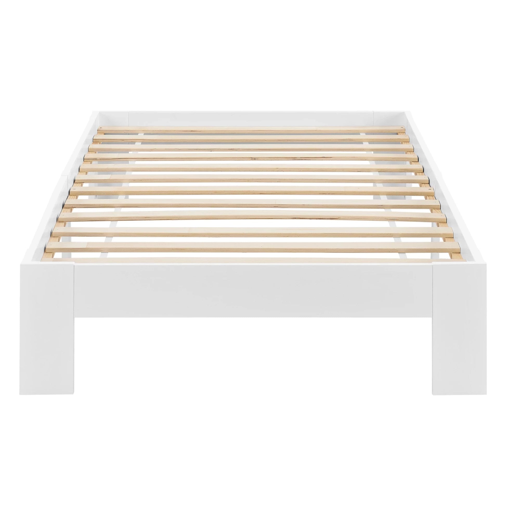 In And OutdoorMatch Houten Bed Robin - Grenen - Met Bedbodem - 100x200 cm - Wit - Snelle Montage Eén persoon slapen