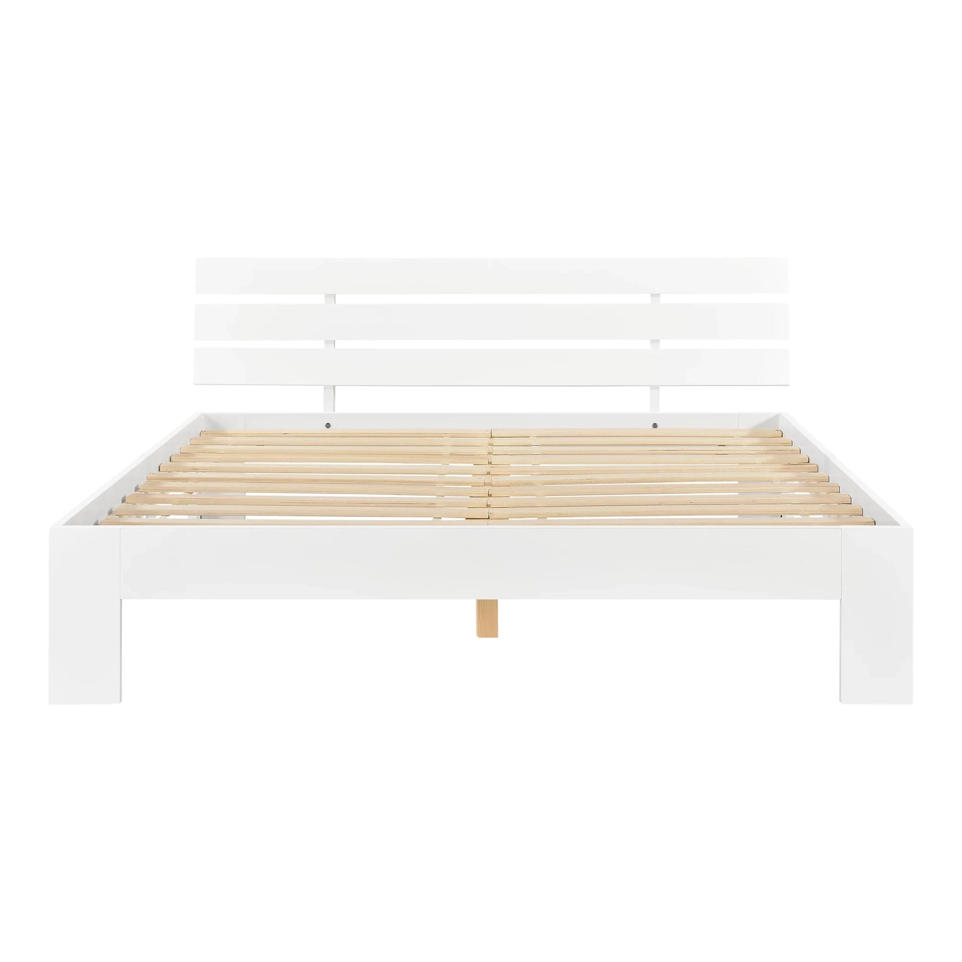 In And OutdoorMatch Houten Bed Romaine - Grenen - Met Bedbodem - 140x200 cm - Wit - Snelle Montage bed twee personen