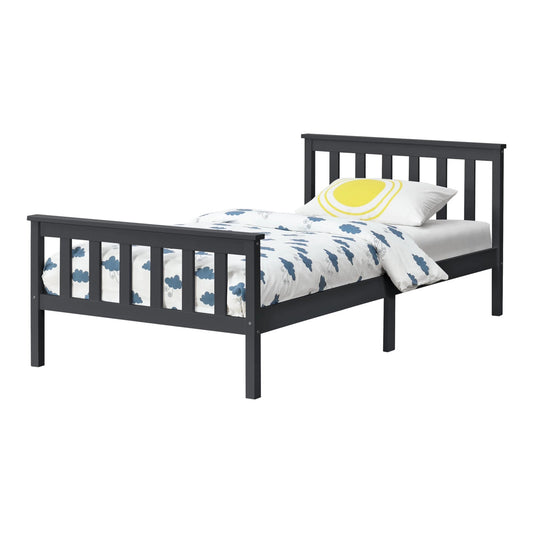 In And OutdoorMatch Houten Bed Virginia - Met Bedbodem - 90x200 cm - Wit - Snelle Montage Eén persoon slapen