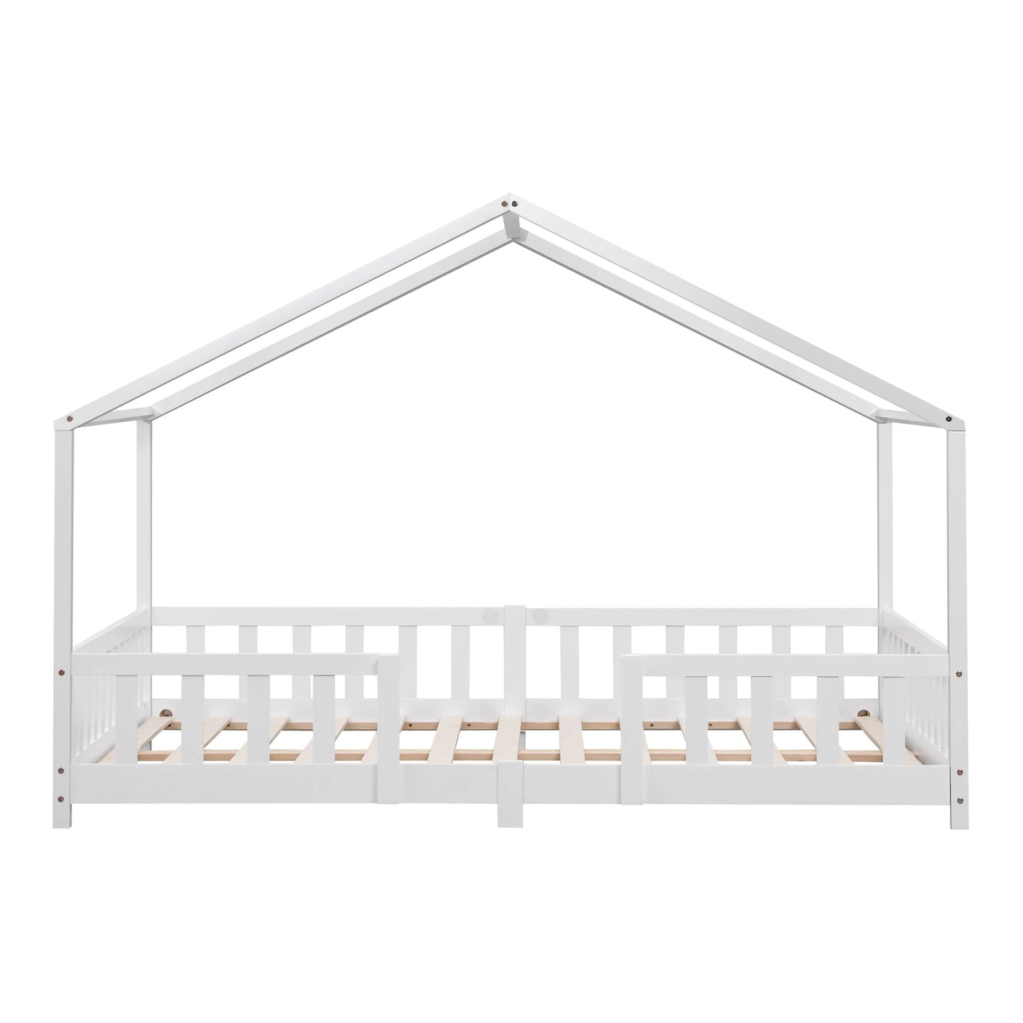 In And OutdoorMatch Kinderbed Nikolas - Met matras - 140x200 cm - Wit - Voor meisjes - Voor jongens Kinder bedden
