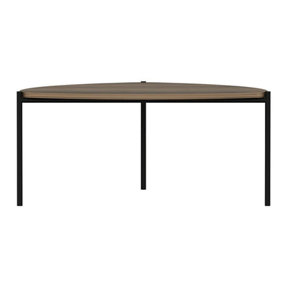 In And OutdoorMatch Salontafel Marcus - 40x90x89 cm - Walnootkleurig en Zwart - Spaanplaat en Metaal - Modern Design Bijzetttafel