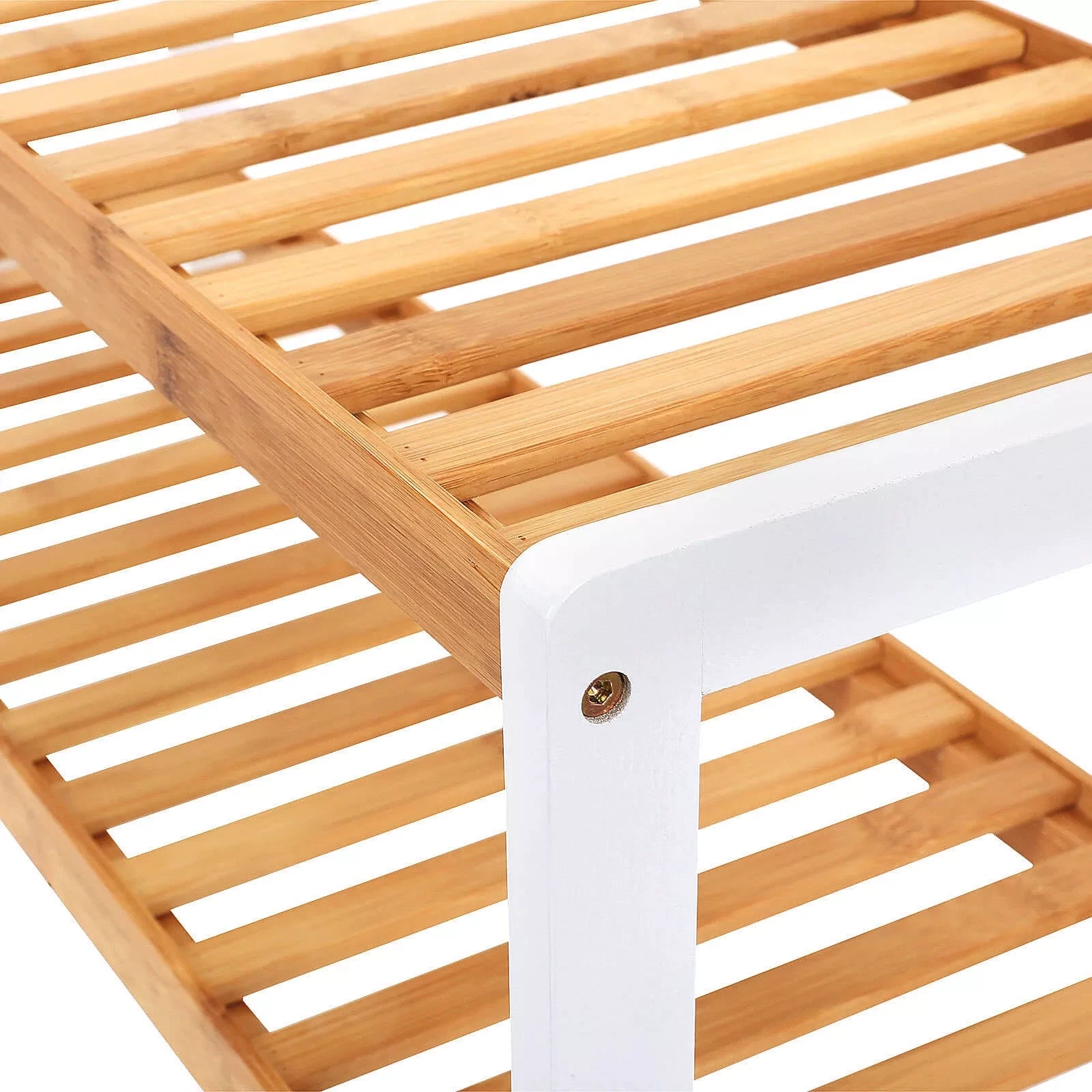 In And OutdoorMatch Schoenenbank Dena - Hout wit - Opbergruimte - Halbank - 70x55x26cm shoe rack