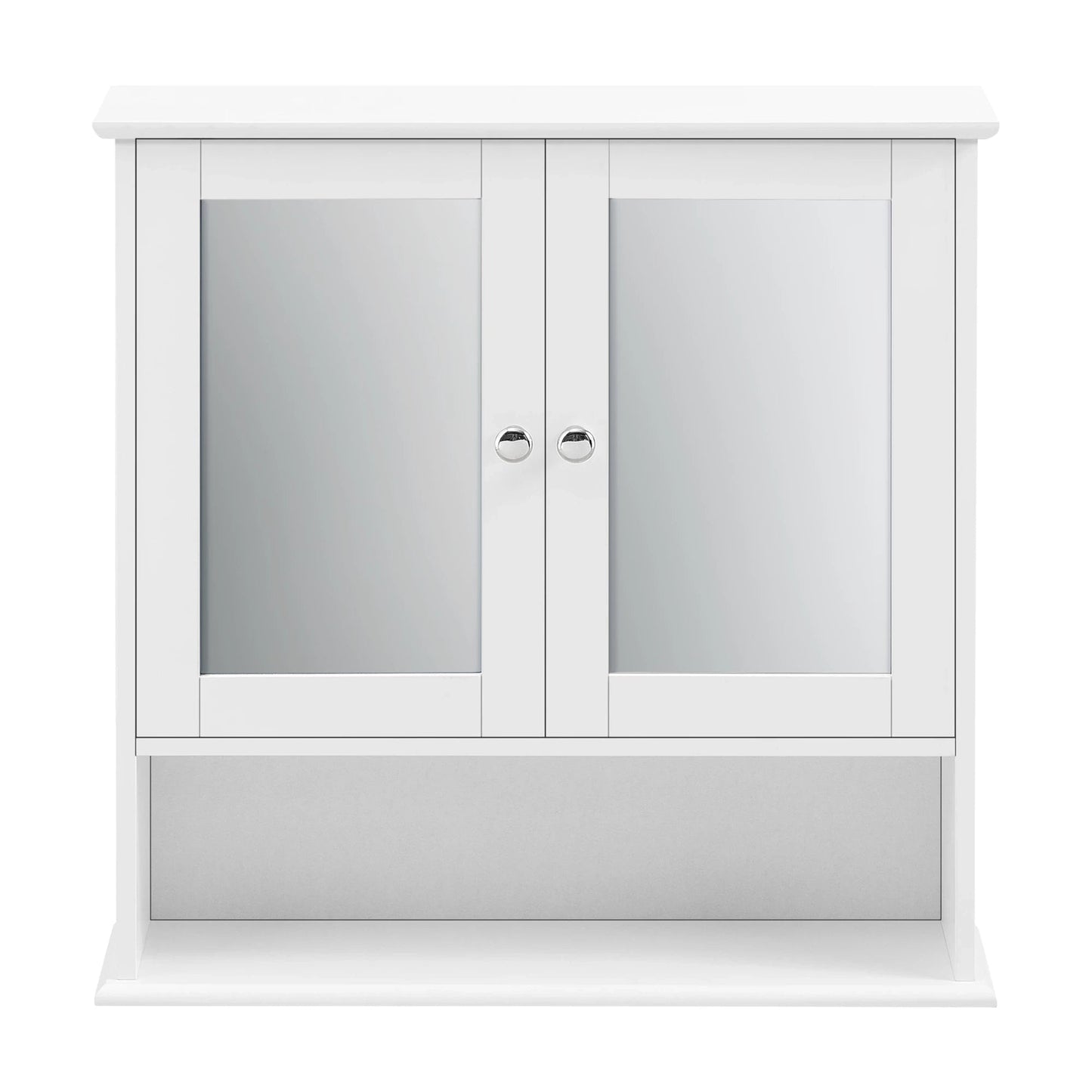 In And OutdoorMatch Spiegelkast Kira - Voor Wandmontage - MDF - 58x56x13 cm - Wit - Stijlvol Design Badkamerkast