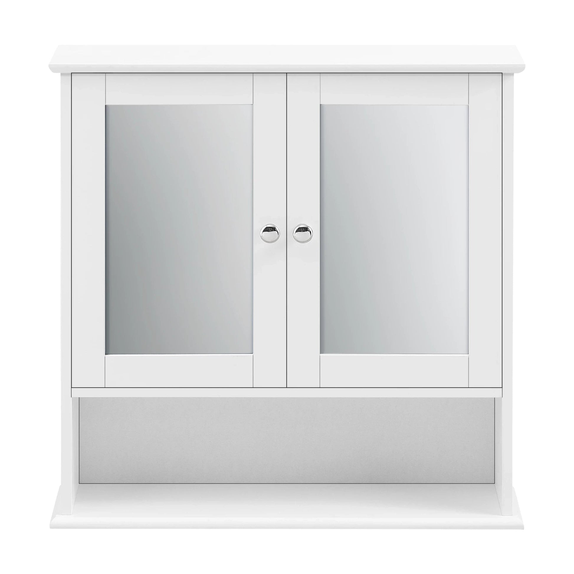 In And OutdoorMatch Spiegelkast Kira - Voor Wandmontage - MDF - 58x56x13 cm - Wit - Stijlvol Design Badkamerkast