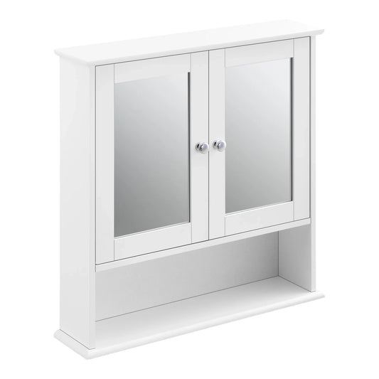 In And OutdoorMatch Spiegelkast Kira - Voor Wandmontage - MDF - 58x56x13 cm - Wit - Stijlvol Design Badkamerkast