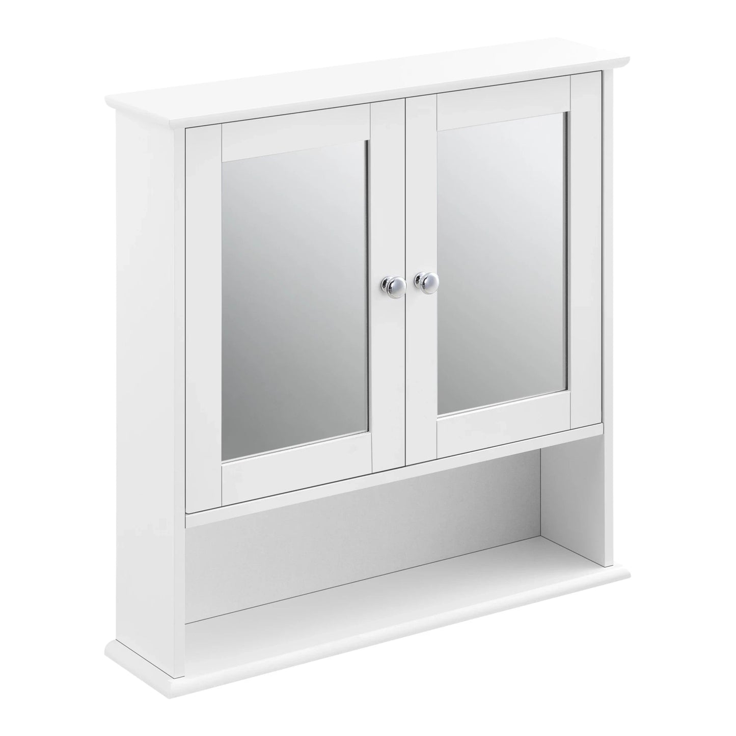 In And OutdoorMatch Spiegelkast Kira - Voor Wandmontage - MDF - 58x56x13 cm - Wit - Stijlvol Design Badkamerkast