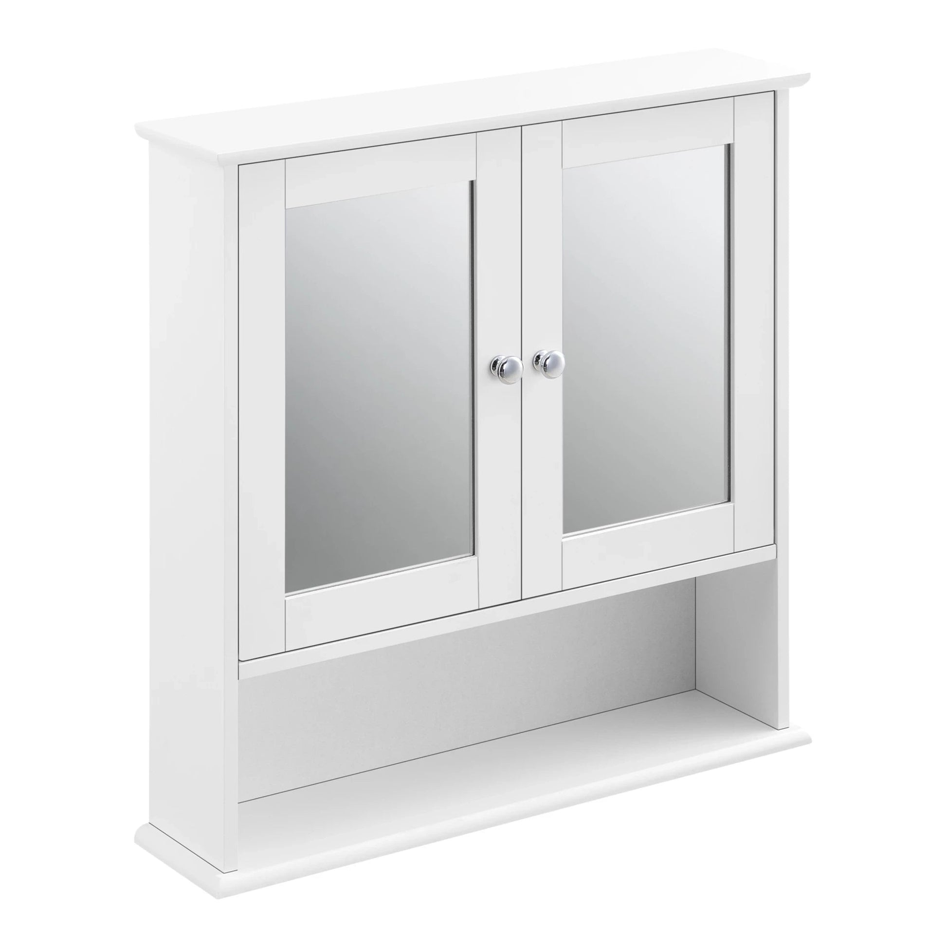 In And OutdoorMatch Spiegelkast Kira - Voor Wandmontage - MDF - 58x56x13 cm - Wit - Stijlvol Design Badkamerkast