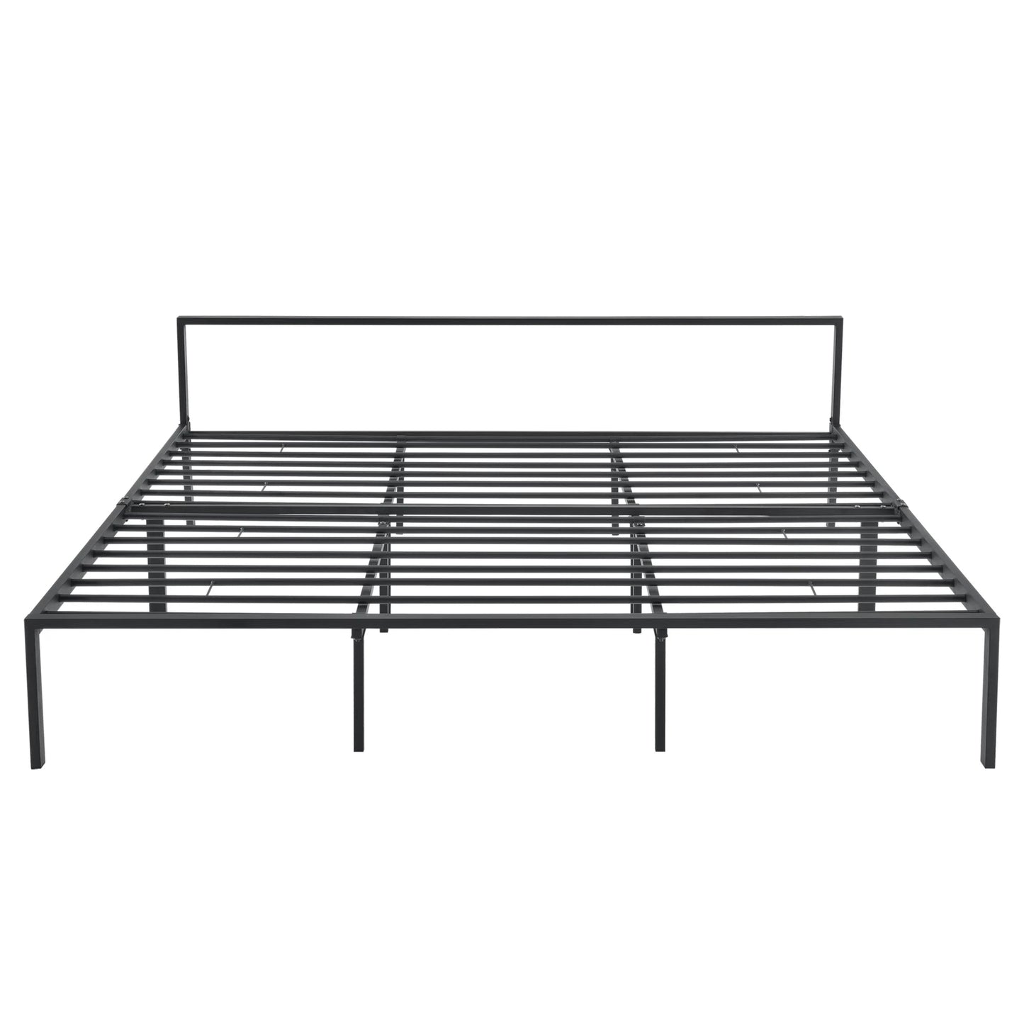 In And OutdoorMatch Stalen Bed Reta - Bedframe - Met bedbodem - 180x200 cm - Mat Zwart - Modern Design Bedframe