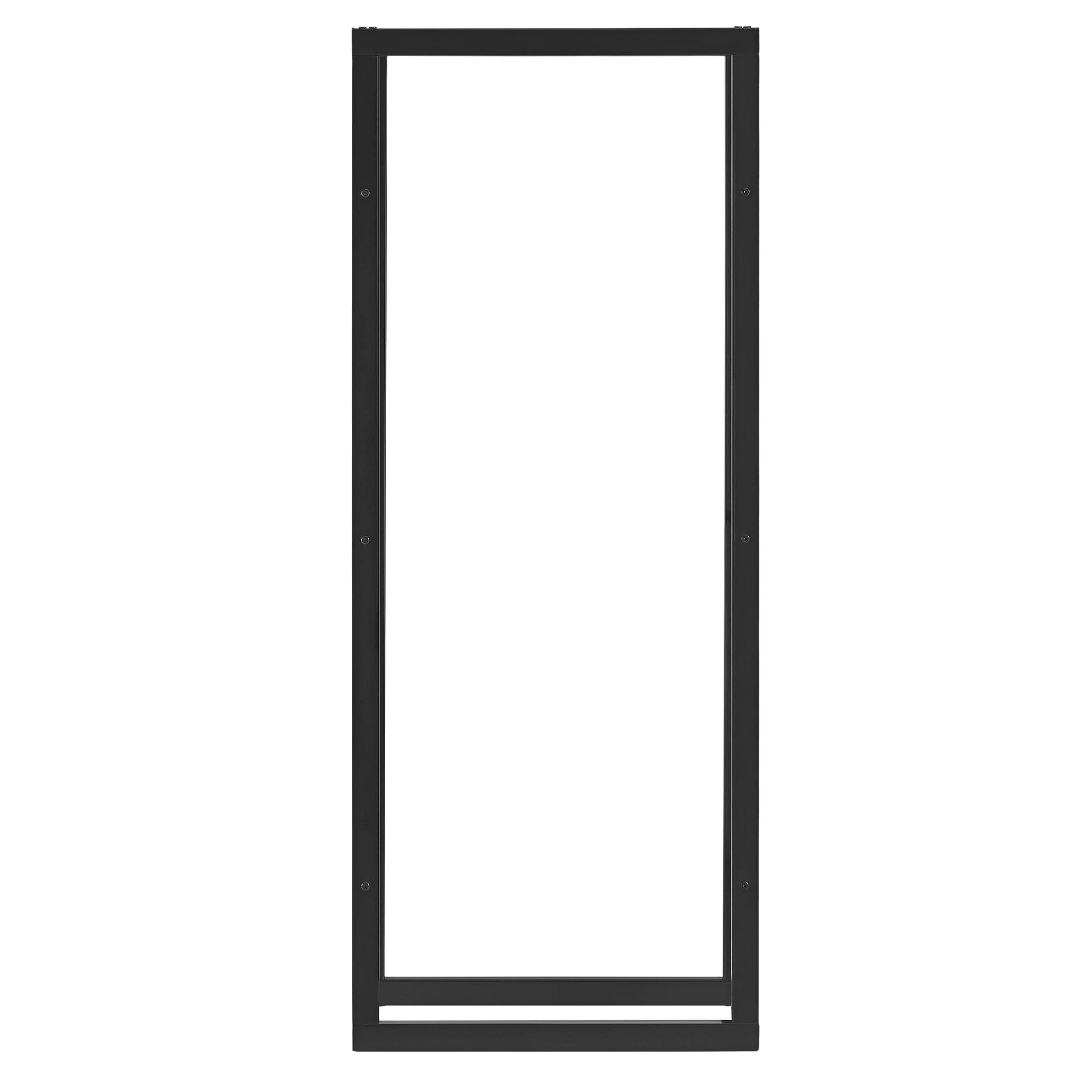 In And OutdoorMatch Stalen Brandhoutrek Cameron - Houtopslag - Zwart - 60x150x25cm Houtrek