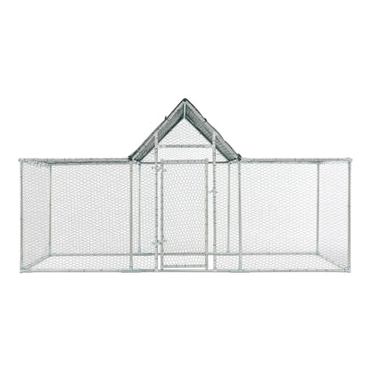 In And OutdoorMatch Stalen kippenhok Arno - Buitenverblijf - 3x1x1-15 m - UV-bestendig - Waterdicht - Dierenkooi