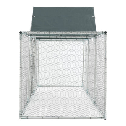 In And OutdoorMatch Stalen kippenhok Arno - Buitenverblijf - 3x1x1-15 m - UV-bestendig - Waterdicht - Dierenkooi