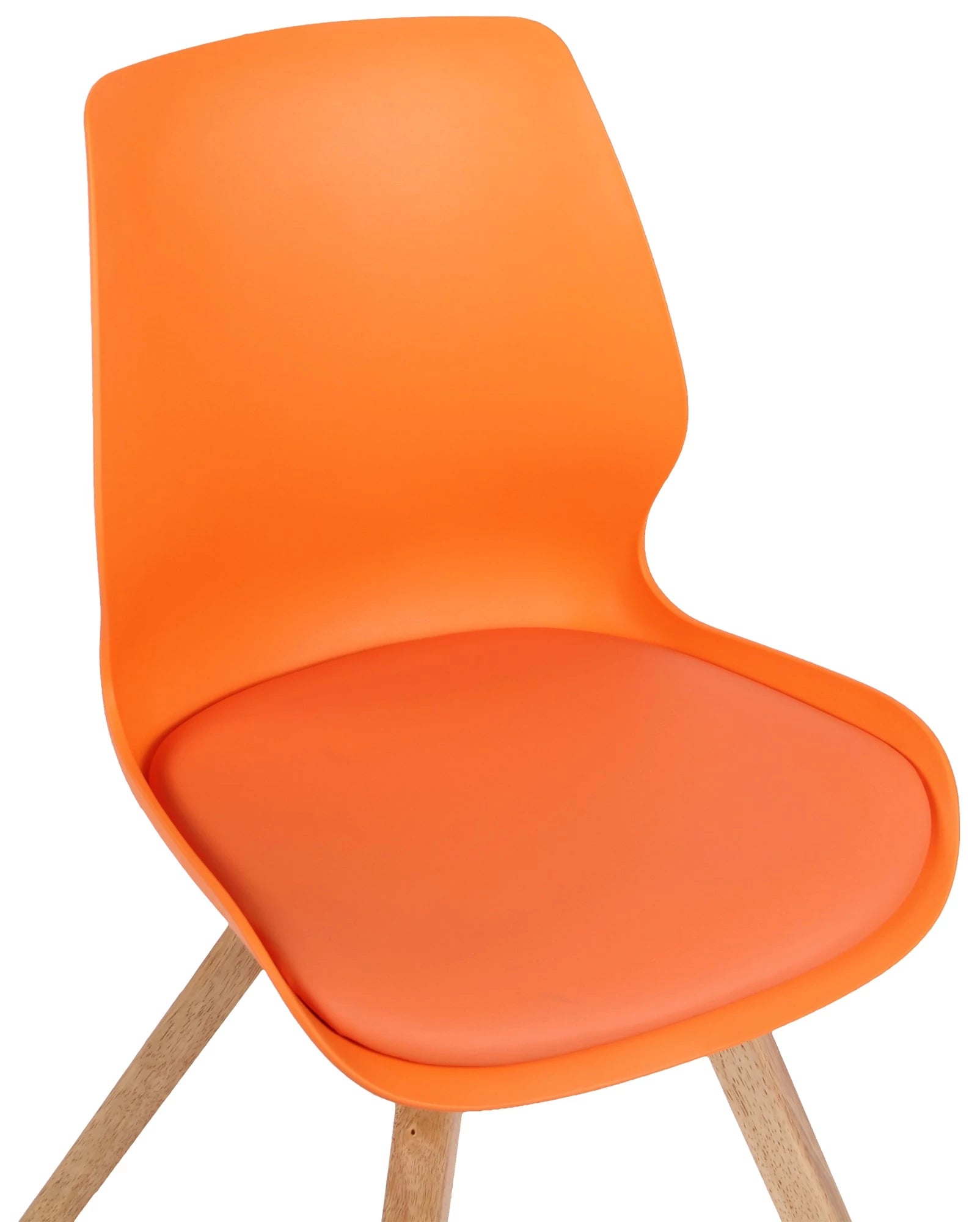 In And OutdoorMatch Stoel Linnie - Oranje - Set van 2 - Kunststof - Hoge kwaliteit bekleding - Stijlvolle stoel - Luxe uitstraling Eetkamerstoel